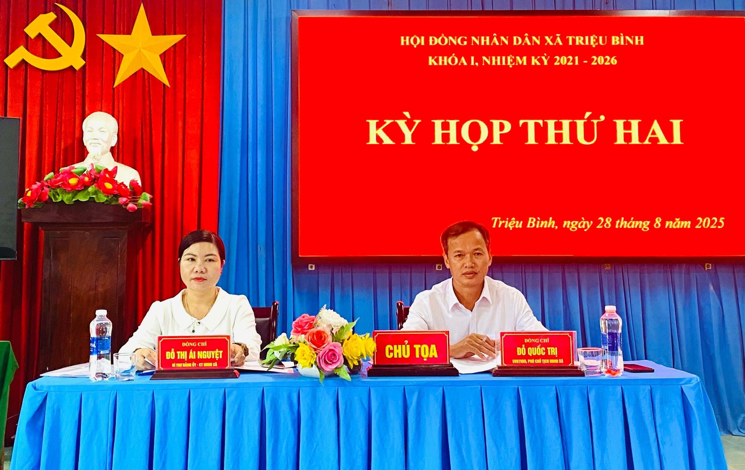 Kỳ họp thứ hai HĐND xã Triệu Bình Khóa I, Nhiệm kỳ 2021-2026