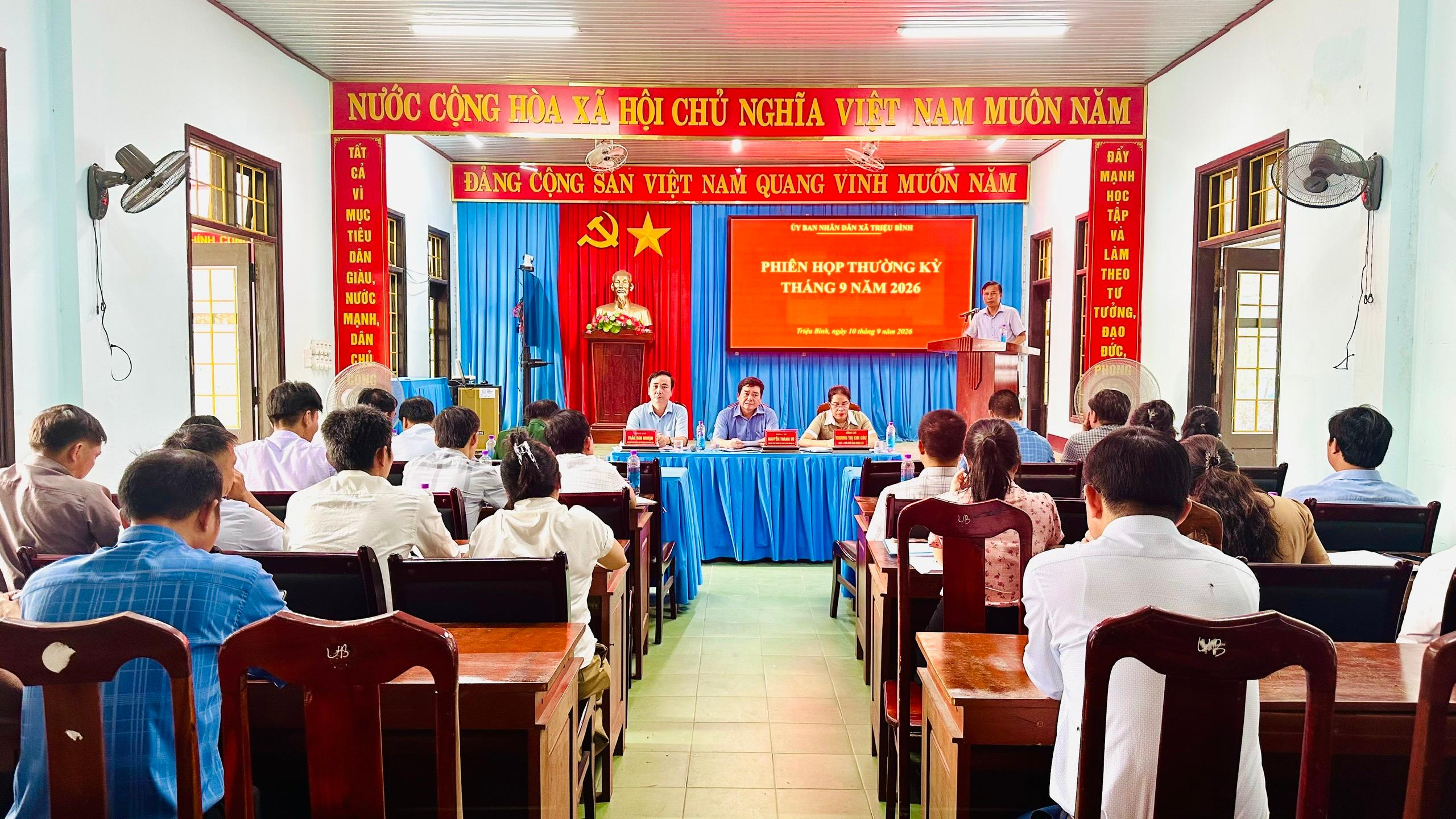 UBND xã Triệu Bình tổ chức phiên họp thường kỳ tháng 9/2026