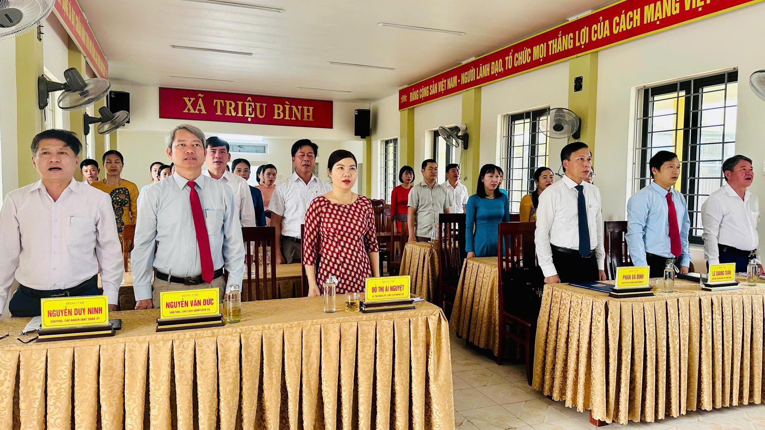 Xã Triệu Bình: Trang nghiêm lễ chào cờ tháng 5 năm 2026