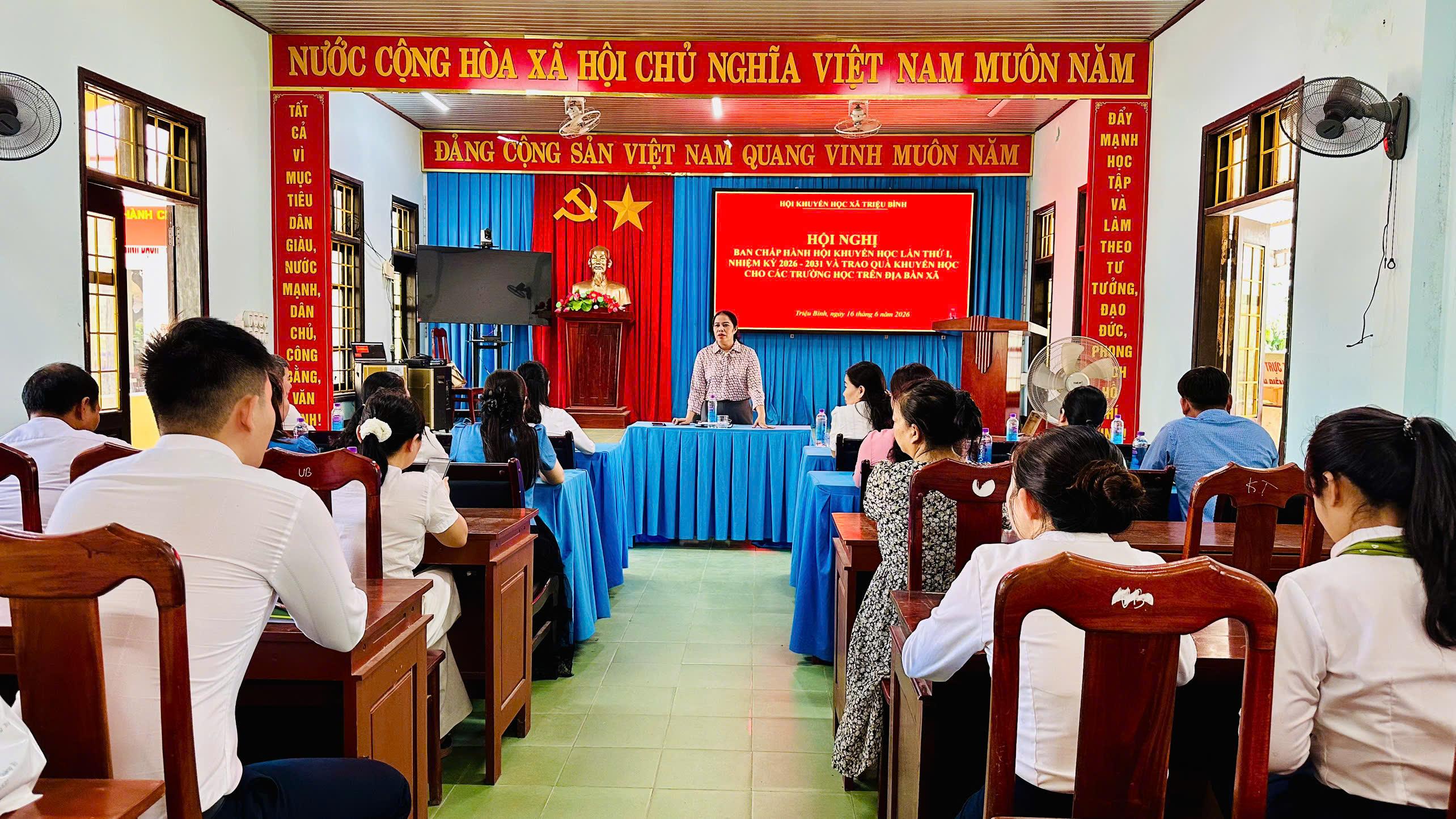 Hội nghị Ban chấp hành hội Khuyến học xã Triệu Bình lần thứ I, nhiệm kỳ 2026 - 2031
